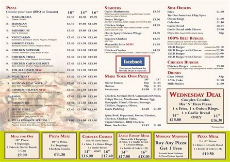 Menu At Pizza Parlour Pizzeria Cwmbran