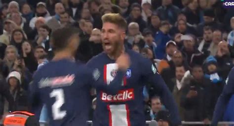 Gol Sergio Ramos En Psg Vs Marsella En Vivo As Anot El Espa Ol El