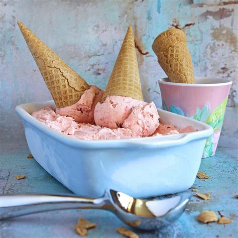 Rhubarb Ice Cream No Churn Deliciously Easy Recipe