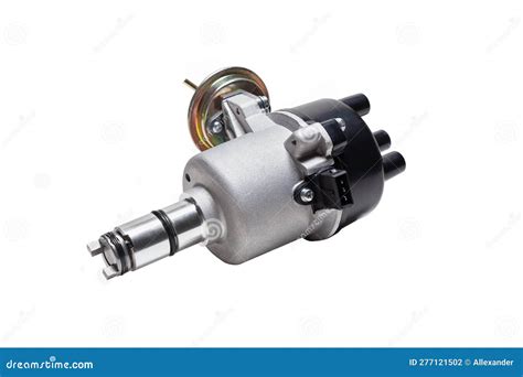 Ignition System Distributor Isolated on a White Stock Photo - Image of vintage, service: 277121502