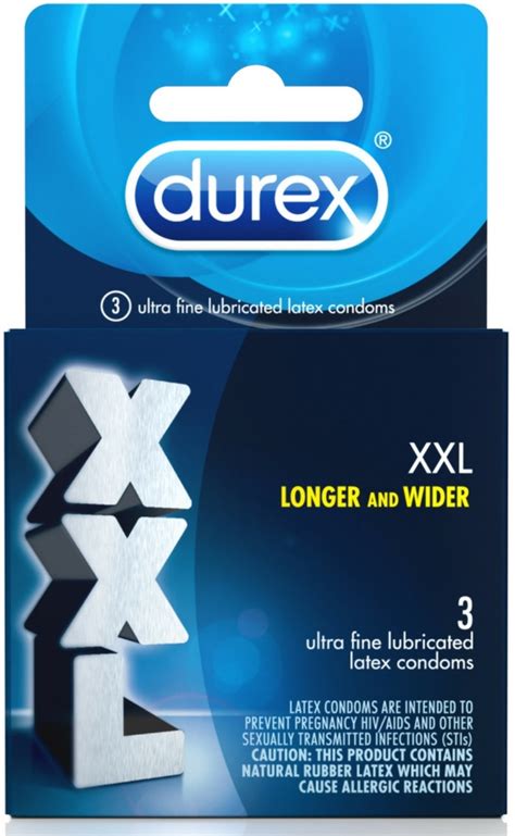 Durex XXL Lubricated Extra Large Premium Condoms, 3 ct - Walmart.com
