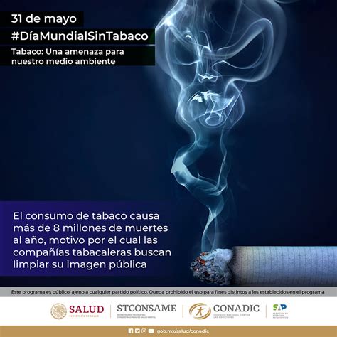 31 de mayo Día mundial sin tabaco