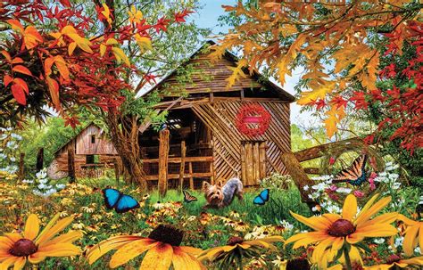 Autumn Red And Gold 1000 Pieces SunsOut Puzzle Warehouse