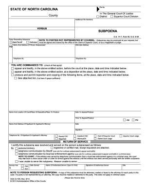 Subpoena Duces Tecum Bank Records Sample Fillable Form Document 552