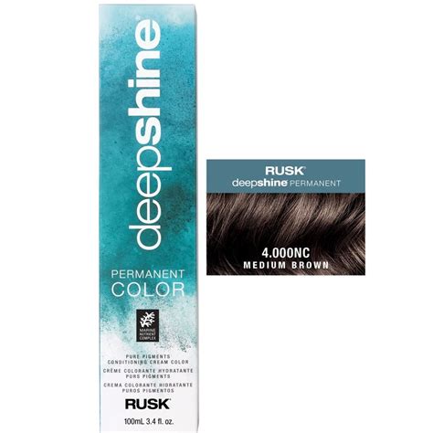 Rusk Deepshine Marine Nutrient Complex Hair Color 4000nc Medium Brown