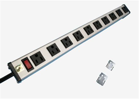 10 Way Outlets Multi Outlet Power Strip With Surge Protector Circuit Breaker