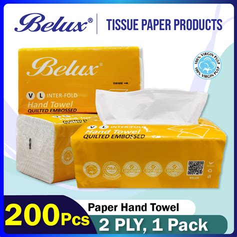 Belux Interfold V Fold Paper Hand Towel Tissue Ply Pulp