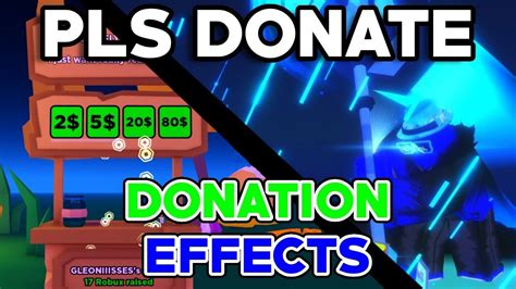 Pls Donate All Donation Effects Million Roblox Youtube