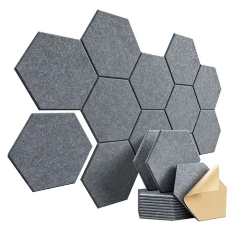 12PCS SELF ADHESIVE SOUND Proof Foam Acoustic Panels 12X10X0 4In