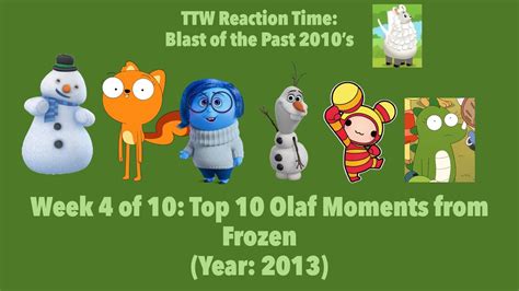 Toono This Weekend Reaction Time Blast Of The Past S Top Olaf