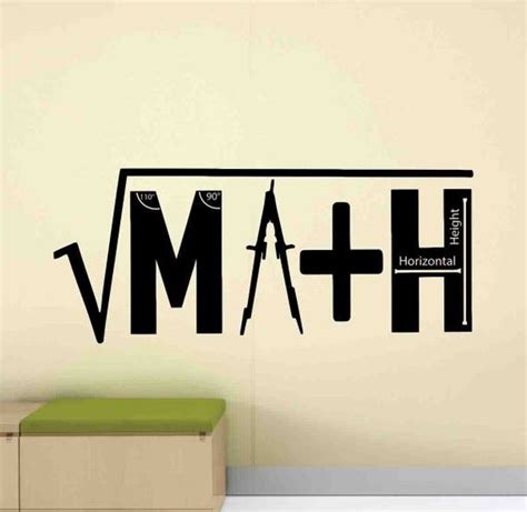 Math Wall Decal Sign Decal Math Classroom Mathematics Poster School