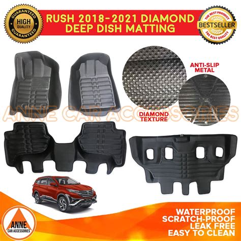 New Arrival 5D Diamond Car Deep Dish Matting For Toyota Rush 2018