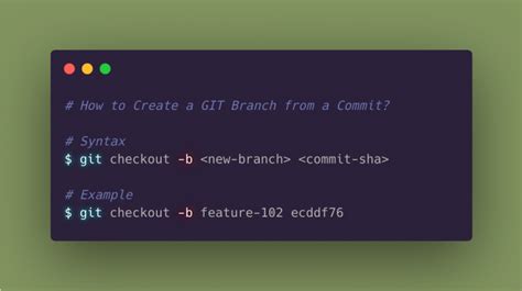 How To Create A Git Branch From A Commit Novicedev