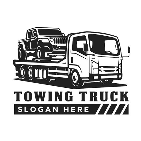 Premium Vector Truck Tow Towing Logo Design Vector