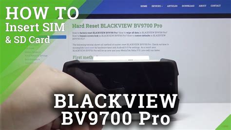 How To Insert Card In Blackview BV9700 Pro Nano SIM Micro SD Card