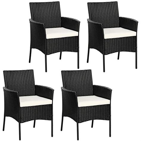 Reviews For Gymax Cushioned Wicker Outdoor Arm Patio Dining Chair Sofa