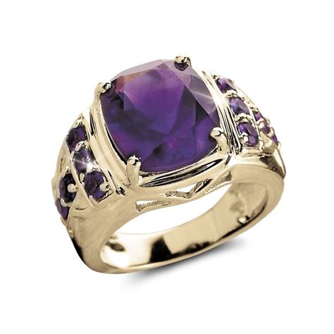 Daniel Steiger Amethyst Mens Ring Rings For Men Mens Gemstone Rings