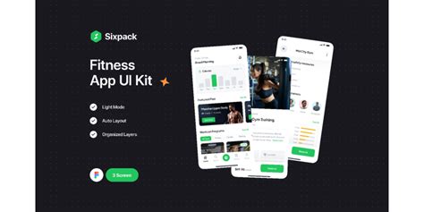 Fitness Workout Mobile App UI Kit Figma