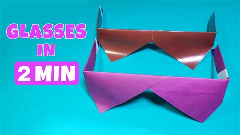 Easy Origami Glasses How To Make Paper Glasses Toy Youtube