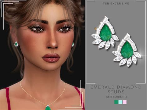 The Sims Resource Emerald Diamond Studs