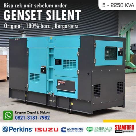 Jual Ready Genset Silent Isuzu 50 Kva Super Silent Jual Genset Surabaya