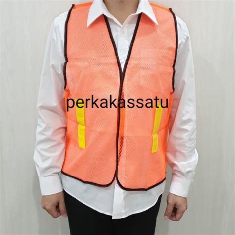 Jual Rompi Jala Jaring Proyek Scoth X Nyala Safety Vest Orange Gosave