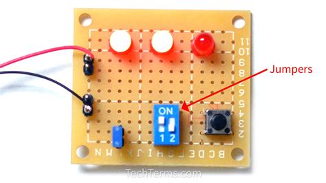 Circuit Diagram With Two Crossed Jumpers