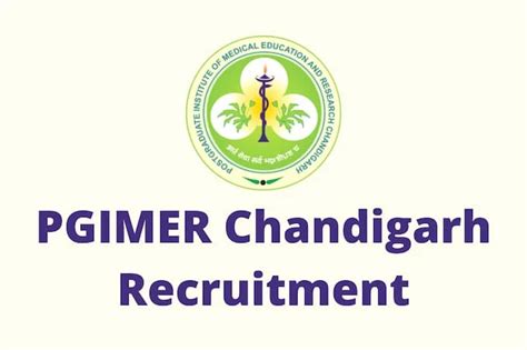 Chandigarh PGIMER Various Posts Vacancy 2024