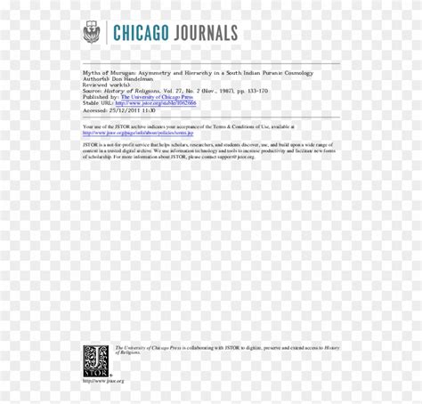 Pdf - University Of Chicago Press, HD Png Download - 595x842 (#1632412 ...