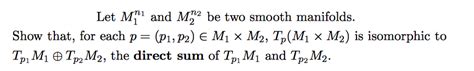 Solved Let M And Mm2 Be Two Smooth Manifolds Show That