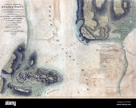 Top View Of The American Revolutionary War Map Of The Battle Of Stony