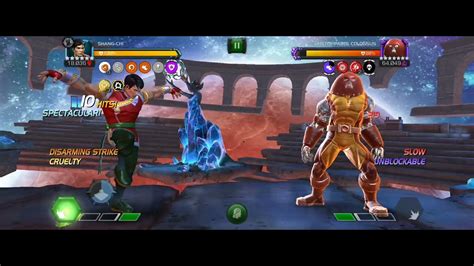 Shang Chi Solo Unstoppable Colossus Boss Gladiators Gauntlet Tier 8 Itemless Sq Mcoc