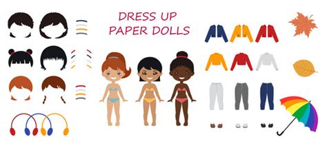 Paper Doll Clipart Vector Dress Doll Clipart Girl Clipart 59 OFF