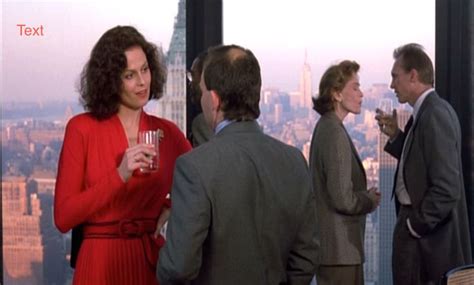 red dress worn by Katharine Parker (Sigourney Weaver) in working girl ...