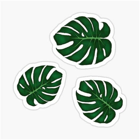 Tropical Palm Leaves Sticker Aesthetic Stickers Leaf Printables