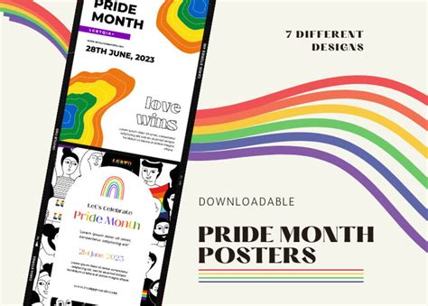 Pride Month Printable Posters LGBTQ Queer Templates - Etsy