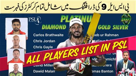 Hbl Psl 9 Latest Update 1sT List Of 16 International Players In Psl9