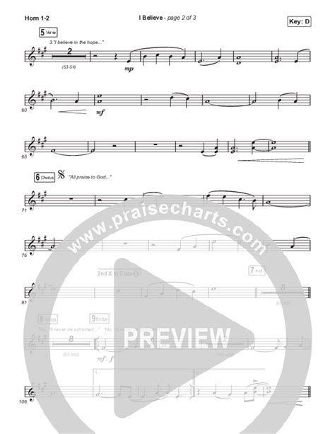 I Believe Choral Anthem Satb French Horn Sheet Music Pdf Phil Wickham Arr Mason Brown