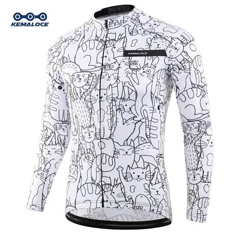 Kemaloce White Cycling Jersey Mtb Jersey Bicycle Team Cycling