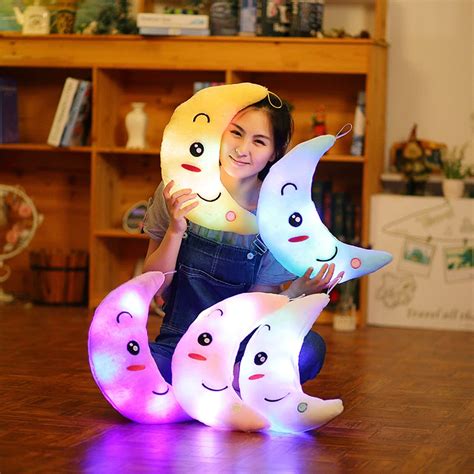 Aliexpress.com : Buy NEW Moon Pillow Cute Luminous Pillow Toy Led Light ...