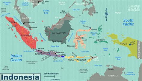 Большая карта регионов Индонезии | Индонезия | Азия | Maps of the World | Карты всех регионов ...