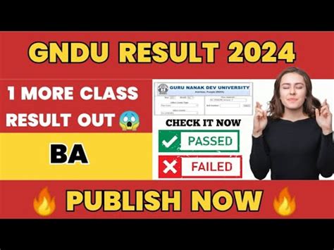 Gndu Result 2024 Publish NowMost Waited Class BA Pass Course