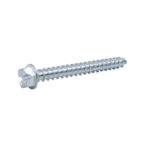 Everbilt X In Slotted Hex Head Zinc Plated Sheet Metal Screw