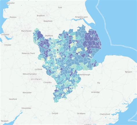 Census 2011 map, East Midlands | UK Data Explorer