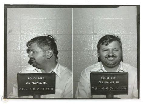 John Wayne Gacy Reproduction Mugshot Glossy Bandw 4x5 Ex Condition 4546218658