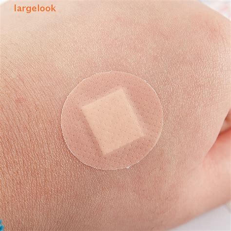 Largelook 50pcs Round First Aid Waterproof Healing Wounds Adhesive