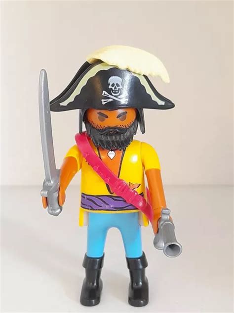 Playmobil Capitaine Pirate Pour Voilier Bateau Ile Phare Vintage Soldat