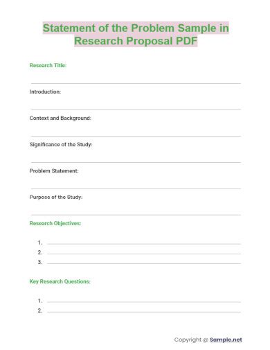 FREE 17 Research Problem Statement Samples PDF MS Word