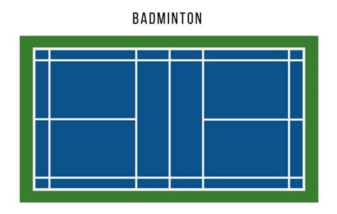 Green Standard Badminton Court Illustrations Royalty Free Vector