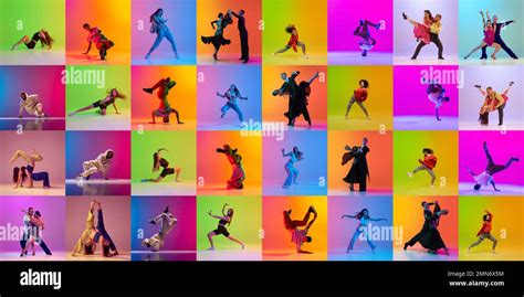 Collage Combination Of Modern And Classic Dance Styles People Dancing
